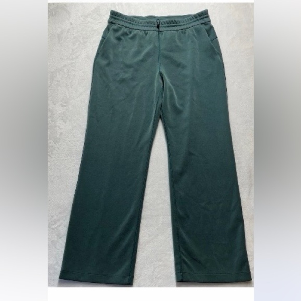 Lululemon Athletica Softstreme High Rise Straight Leg Green Wide-Leg Pants
